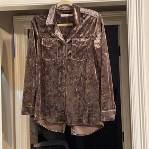 Crushed brown velvet blouse.. must have